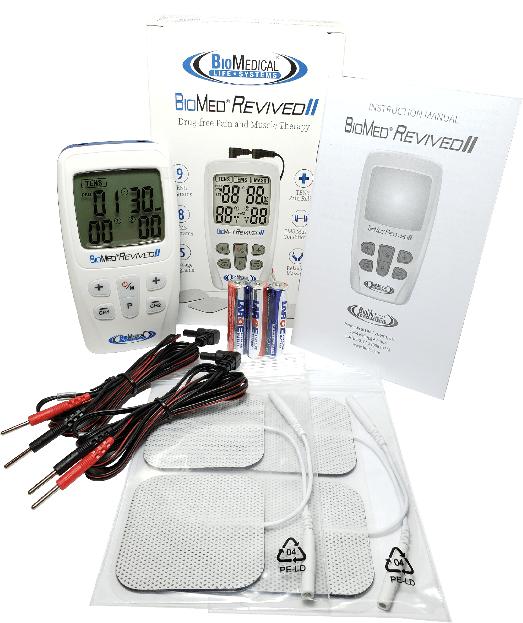 BioMed Revived II I Digital TENS / EMS / Massage Stimulator